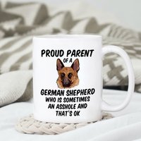 Deutscher Schäferhund Kaffeetasse, Stolzes Elternteil Eines Deutschen Schäferhundes Tasse Für Hundeliebhaber, Hundemutter Tasse, Geschenk Vintage von DamianGoods