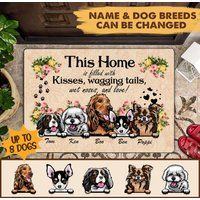 Haus Gefüllt Mit Hunden Personalisierte Fußmatte, Hundefußmatte, Lustige Willkommensmatte, Hundeeingangsmatte, Housewarminggeschenk von DamianGoods