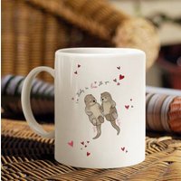 Personalisierte Ich Bin Verliebt in Sie Otterly Tasse, Süßes Paar Otter, Benutzerdefinierte Namenskaffeetasse, Bestes Geschenk Für Valentinstag von DamianGoods