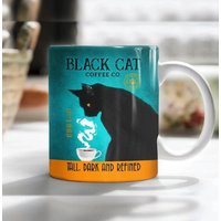 Personalisierte Schwarze Katzen-Kaffeefirma-Becher, Lustige Katzen-Becher, Niedliche Katzen-Mama-Becher, Katzen-Muttertagsgeschenk von DamianGoods