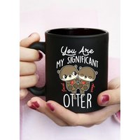 Personalisierte Sie Sind Mein Bedeutender Otter-Becher, Niedlicher Otter-Paar, Benutzerdefinierter Name-Kaffeebecher, Bestes Geschenk Für von DamianGoods