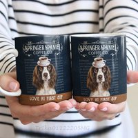 Springer Spaniel Hund Coffee Company Becher, Liebe Auf Den Ersten Schluck, Becher Für Hundeliebhaber, Mama Geschenk Hundeliebhaber von DamianGoods