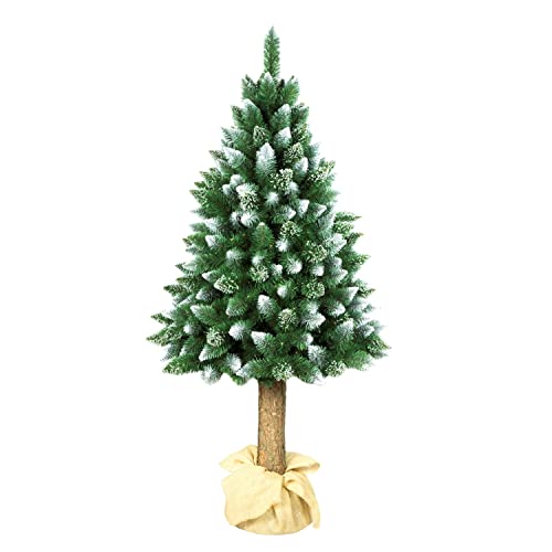 Damich Diamond Künstlicher Tannenbaum Kiefer mit Naturstamm 180cm Christbaum mit Kunststoffsockel Schnee-Effekt PVC Dekoration Weihnachtsdeko Damich Diamond Künstlicher Tannenbaum Kiefer mit Naturstamm 180cm Christbaum mit Kunststoffsockel Schnee-Effekt PVC Dekoration Weihnachtsdeko von Damich