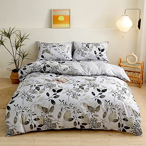 Damier Bettwäsche 200x200 Blätter Motiv Weiß Schwarz Bettbezug Set Kuschelig Weich Mikrofaser Bettwäsche Modern Aesthetic Bettwäsche 3 Teilig mit Reißverschluss und 2 Kissenbezüge 80x80 cm Damier Bettwäsche 200x200 Blätter Motiv Weiß Schwarz Bettbezug Set Kuschelig Weich Mikrofaser Bettwäsche Modern Aesthetic Bettwäsche 3 Teilig mit Reißverschluss und 2 Kissenbezüge 80x80 cm von Damier