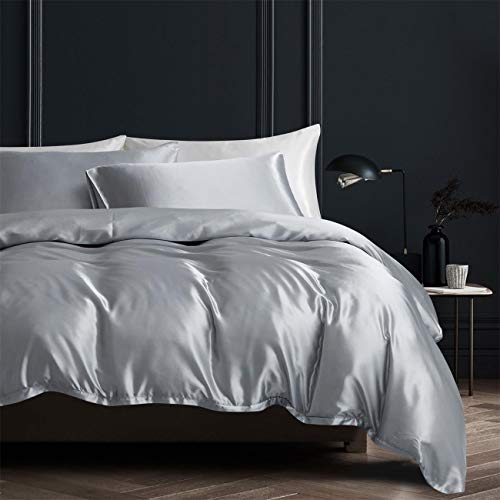 Damier Satin Bettwäsche 135x200cm Grau Silbergrau Bettwäsche Set Hochwertiges Satin Bettbezug Set 2 Teilig mit Reißverschluss und 1 Kissenbezug 80 × 80 cm Damier Satin Bettwäsche 135x200cm Grau Silbergrau Bettwäsche Set Hochwertiges Satin Bettbezug Set 2 Teilig mit Reißverschluss und 1 Kissenbezug 80 × 80 cm von Damier