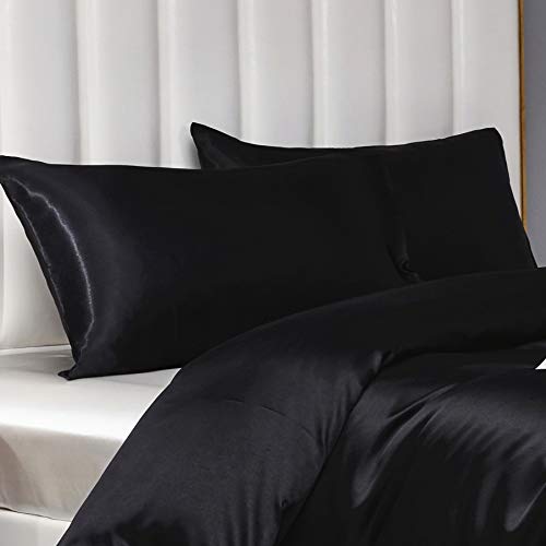 Damier Satin Kissenbezug 40x80cm Schwarz Seidig Glänzend Hochwertige Kopfkissenbezüge 2er-Pack Satin Kissenbezüge mit Umschlag, für Haar und Hautpflege Damier Satin Kissenbezug 40x80cm Schwarz Seidig Glänzend Hochwertige Kopfkissenbezüge 2er-Pack Satin Kissenbezüge mit Umschlag, für Haar und Hautpflege von Damier
