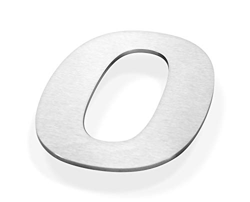 Hausnummer XL | Edelstahl | 3mm tief und 30 cm hoch | gebürstet und rostfrei, mit Montagematerial (0) von Dammer Beschriftung