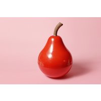 Vintage Dose Mit Deckel Birne | Bunte Kunststoffbox Rot Retro-Aufbewahrung 1970Er-Jahre Design Dekorativ & Praktisch Ref. 330 von DamnNiceStuff