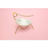 Vintage Salzgebäckhalter Snackschale Anbieteschälchen Zeh Scherzer Bavaria Mit Drahtgestell Brezelhalter Knabberschale Ref. 284 von DamnNiceStuff