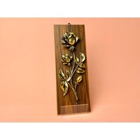 Vintage Wandbild Rose Holzoptik Paneel Mit Made in Germany Ref. 2217 von DamnNiceStuff