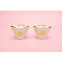 Vtg Set Aus 2 Kerzenhaltern Für Stabkerzen Mit Vasenfunktion Blumensteckvasen Lindner Bavaria Goldrand Ref. 201 von DamnNiceStuff