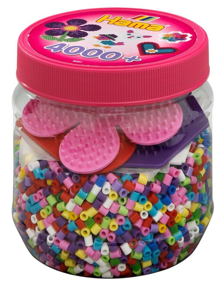 Dan Import Bügelperlen Bügelperlen 2051 HAMA Dose 4.000 Perlen + Zubehör von Dan Import