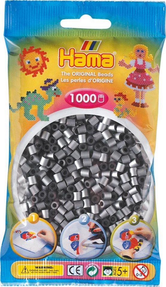 Dan Import Bügelperlen HAMA Bügelperlen Perlenbeutel 1000 Stück verschiedene Farben von Dan Import