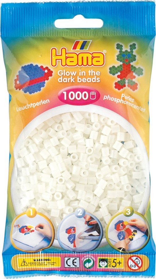 Dan Import Bügelperlen HAMA Bügelperlen Perlenbeutel 1000 Stück verschiedene Farben von Dan Import