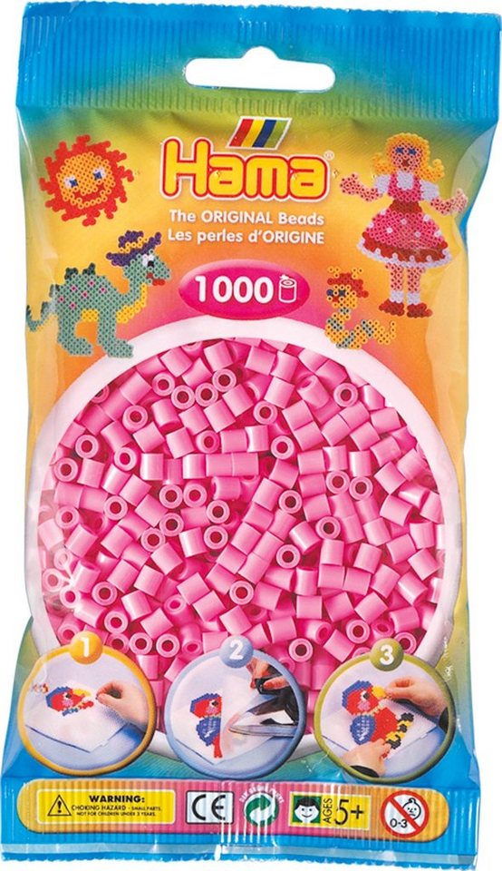 Dan Import Bügelperlen HAMA Bügelperlen Perlenbeutel 1000 Stück verschiedene Farben von Dan Import
