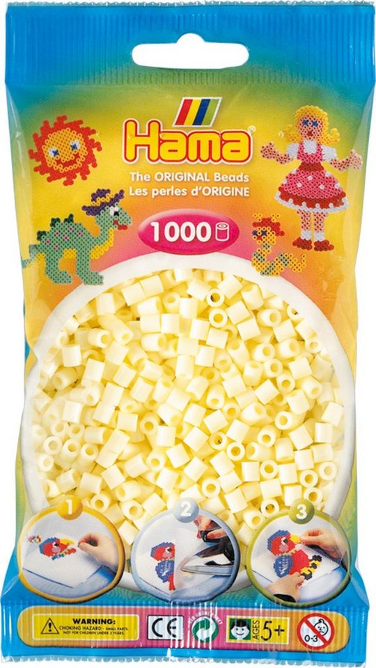 Dan Import Bügelperlen HAMA Bügelperlen Perlenbeutel 1000 Stück verschiedene Farben von Dan Import