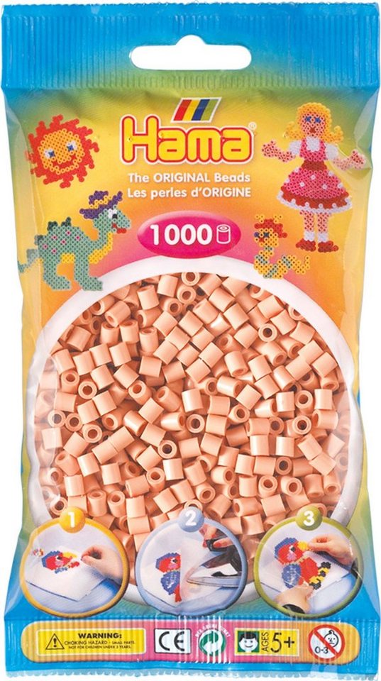Dan Import Bügelperlen HAMA Bügelperlen Perlenbeutel 1000 Stück verschiedene Farben von Dan Import
