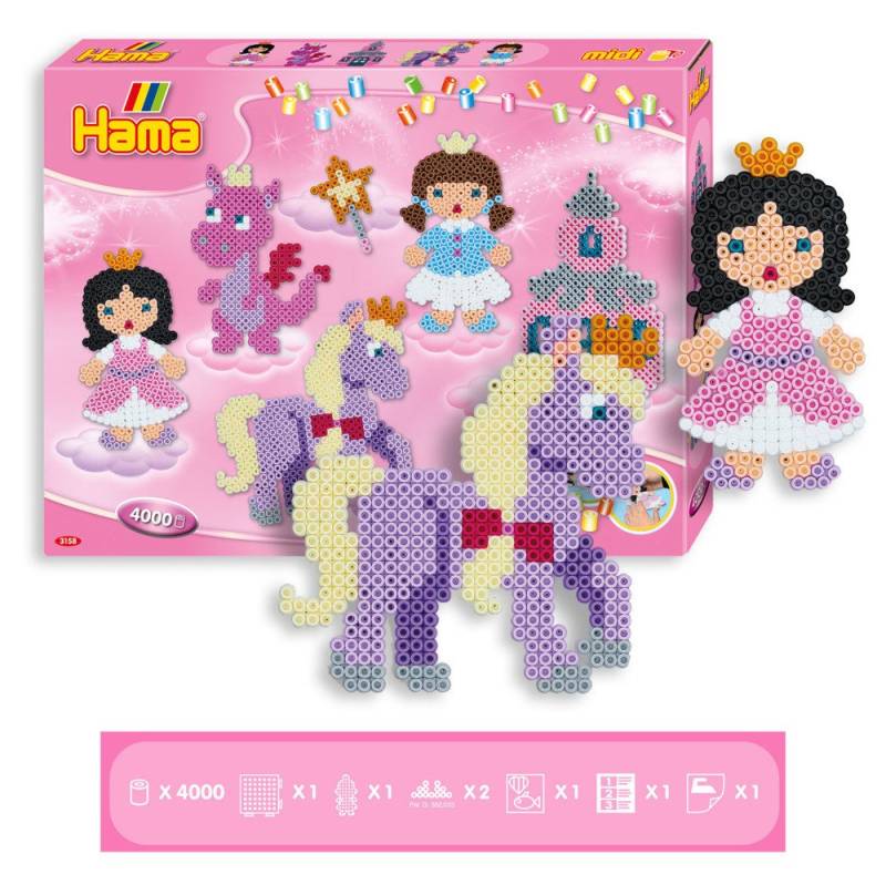 Dan Import Bügelperlen Hama Bügelperlen Fantasy Fun 4000 Stück Geschenkpackung von Dan Import