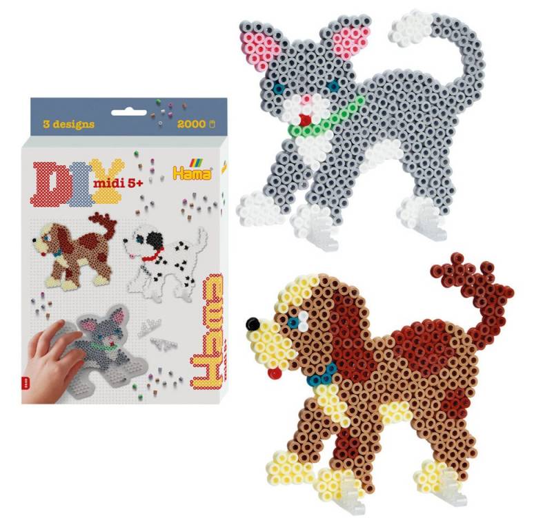 Dan Import Bügelperlen Hama Bügelperlen Katze und Hunde 2000 Stück Geschenkpackung von Dan Import