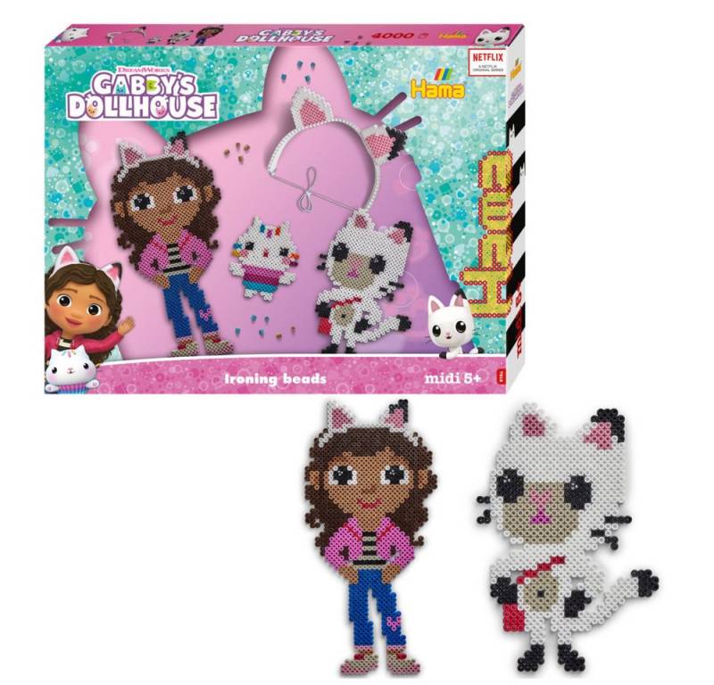 Dan Import Bügelperlen Hama Bügelperlen Kreativset GABBY'S DOLLHOUSE 4000 Perlen von Dan Import