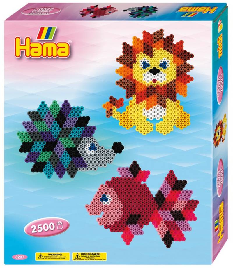 Dan Import Bügelperlen Hama Bügelperlen Kristall Tiere 2500 Stück Geschenkpackung von Dan Import