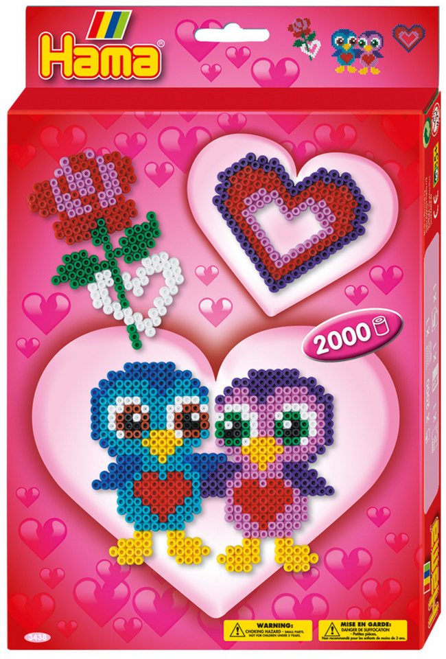 Dan Import Bügelperlen Hama Bügelperlen Love 2000 Stück Geschenkpackung von Dan Import