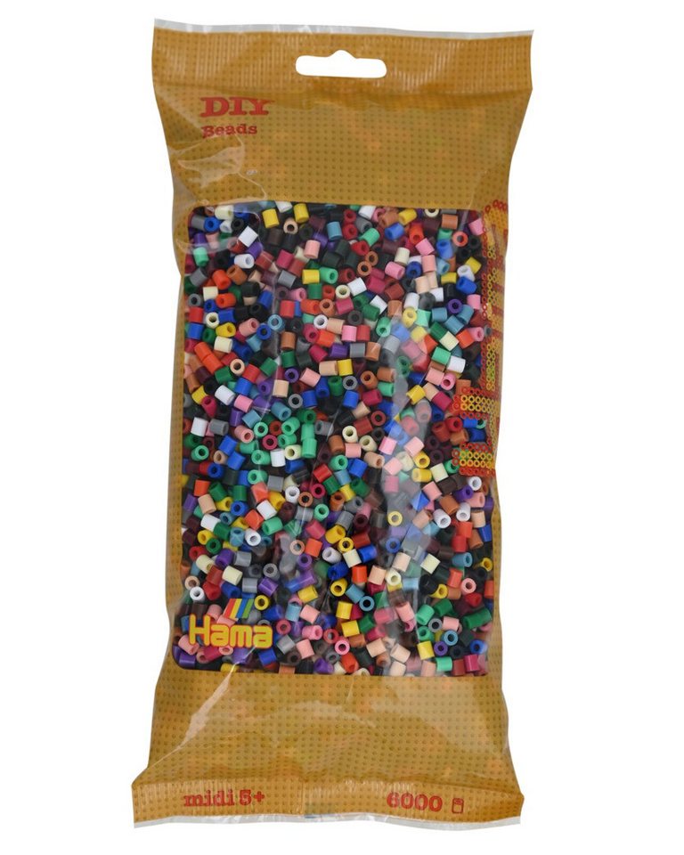Dan Import Bügelperlen Hama Bügelperlen Mix 6000 Stück Beutel von Dan Import