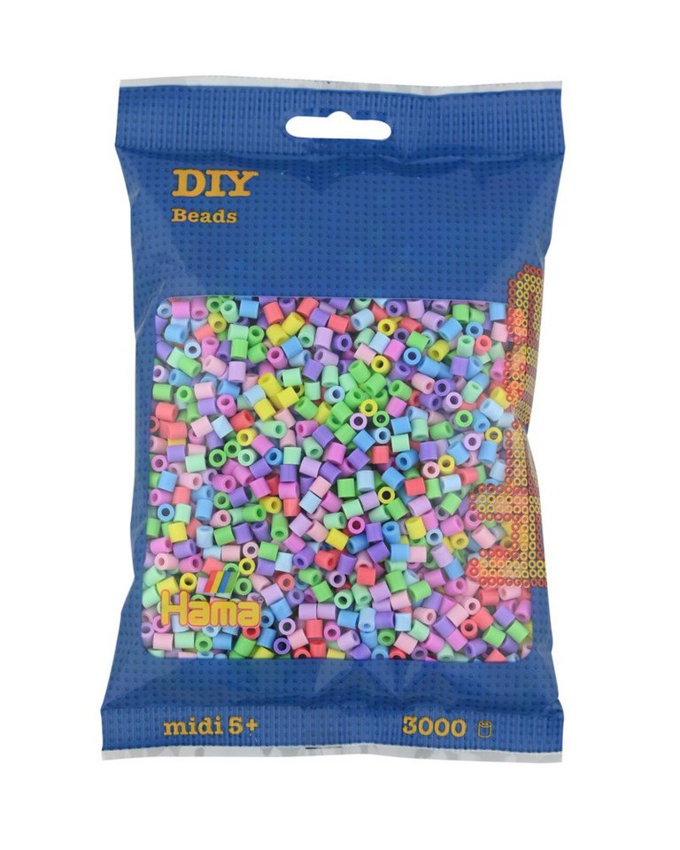 Dan Import Bügelperlen Hama Bügelperlen Pastell Mix 3000 Stück Beutel von Dan Import