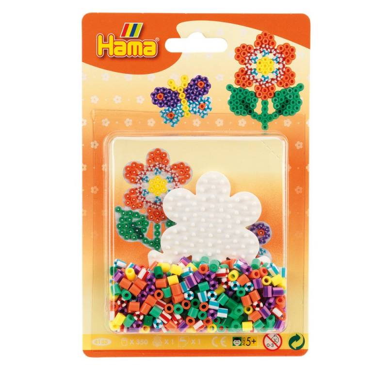 Dan Import Bügelperlen Hama Bügelperlen Starter Set Blume 350 Stück Blister von Dan Import