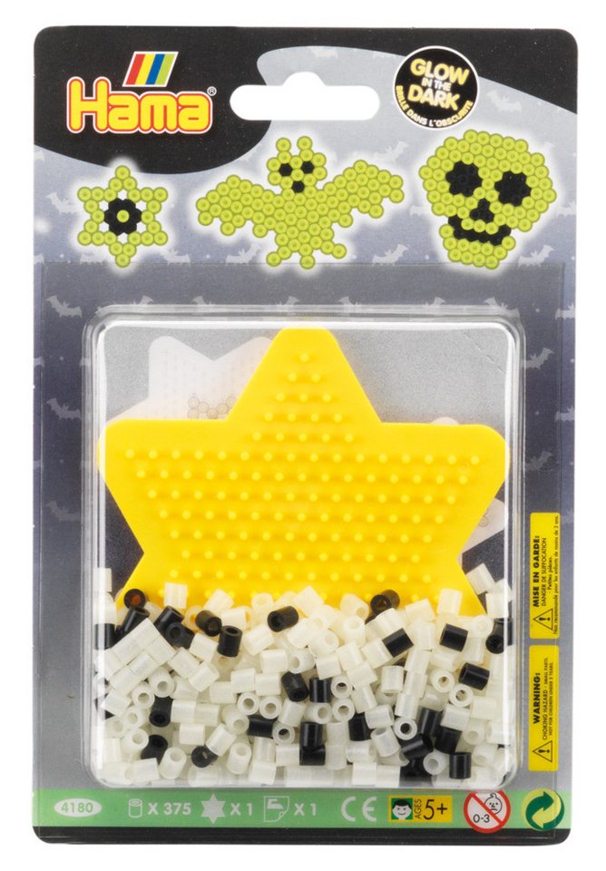 Dan Import Bügelperlen Hama Bügelperlen Starter Set Nachtleuchtend 375 Stück Blister von Dan Import