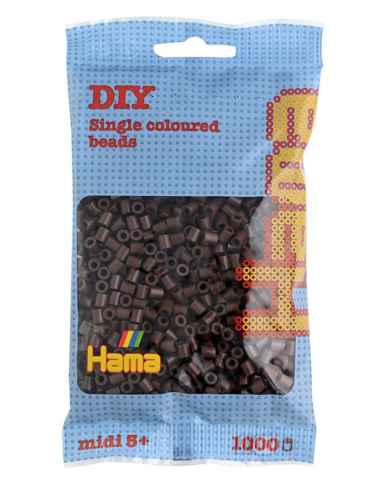 Dan Import Bügelperlen Hama Bügelperlen braun 1000 Stück Beutel von Dan Import