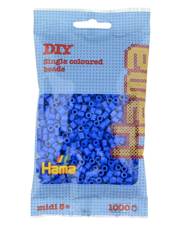 Dan Import Bügelperlen Hama Bügelperlen hellblau 1000 Stück Beutel von Dan Import
