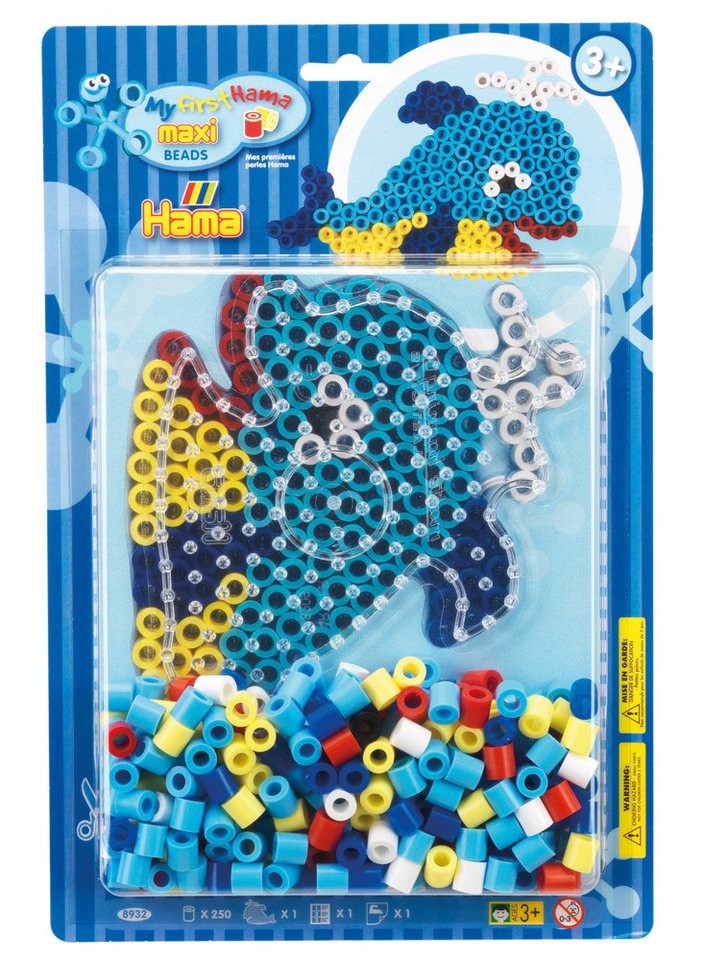 Dan Import Bügelperlen Hama Bügelperlen maxi Wal 250 Stück Blister von Dan Import