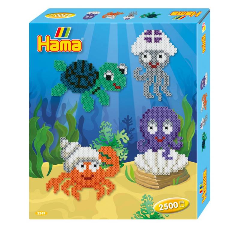 Dan Import Bügelperlen Hama Bügelperlen midi Box Unter Wasser 2500 Stück Geschenkpackung von Dan Import