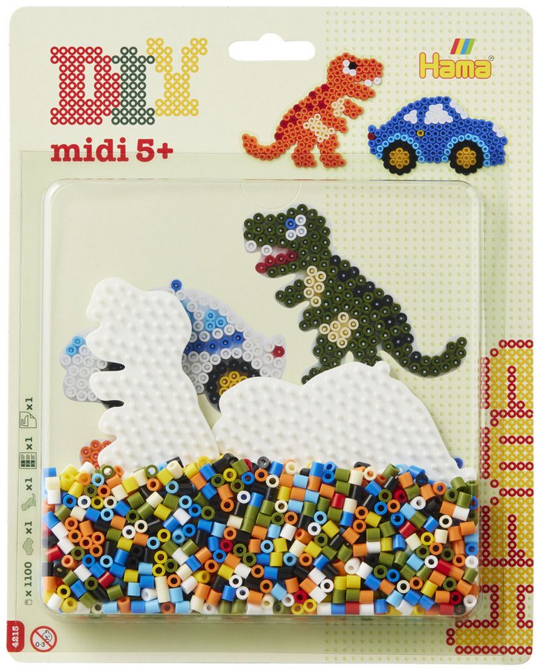 Dan Import Bügelperlen Hama Bügelperlen midi Dino und Auto 1100 Stück Dan Import Bügelperlen Hama Bügelperlen midi Dino und Auto 1100 Stück von Dan Import