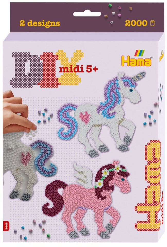 Dan Import Bügelperlen Hama Bügelperlen midi Pferde 2000 Stück Geschenkpackung von Dan Import