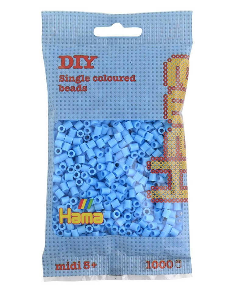 Dan Import Bügelperlen Hama Bügelperlen pastellblau 1000 Stück Beutel von Dan Import