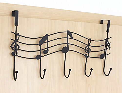 DanDiBo Türgarderobe Melody 131019 Schwarz Türhaken 42 cm Garderobe Kleiderhaken Haken von DanDiBo