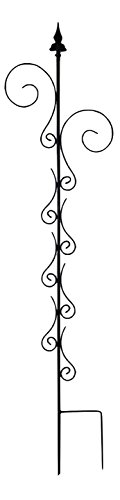 DanDiBo Rankhilfe mit 2 Haltern Rankgitter Metall Höhe 145 cm Breite 30 cm Kletterhilfe 2 Haken Garten von DanDiBo