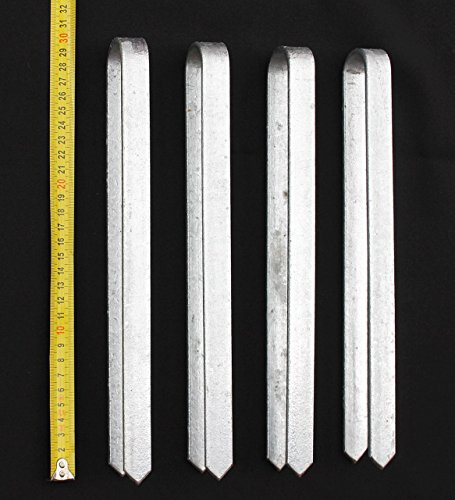 DanDiBo 4 Stück Bodenanker verzinkt XL Erdanker für Rosenbogen 30 cm Heringe Erdspieß Bodenspieß Befestigung Verankerungs-Set von DanDiBo