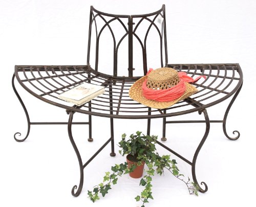 DanDiBo Baumbank Metall Wetterfest Braun 127 cm 3 Sitzer halbrund 121071 Gartenbank mit Rückenlehne Rundbank DanDiBo Baumbank Metall Wetterfest Braun 127 cm 3 Sitzer halbrund 121071 Gartenbank mit Rückenlehne Rundbank von DanDiBo