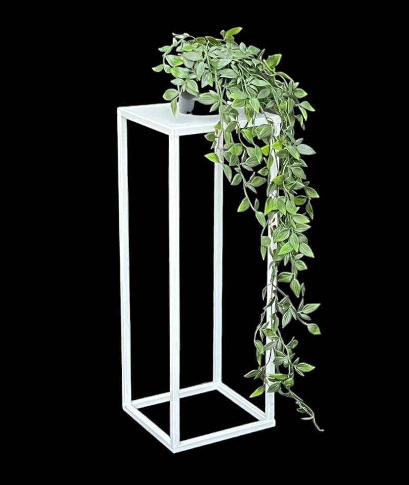 DanDiBo Blumenhocker DanDiBo Blumenhocker Metall Weiß Eckig 50 - 70 cm Blumenständer von DanDiBo