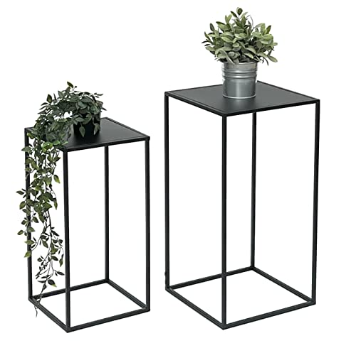 DanDiBo Blumenhocker Metall Schwarz Eckig Blumenständer Beistelltisch 96312 2er Set Blumensäule Modern Pflanzenständer Pflanzenhocker DanDiBo Blumenhocker Metall Schwarz Eckig Blumenständer Beistelltisch 96312 2er Set Blumensäule Modern Pflanzenständer Pflanzenhocker von DanDiBo