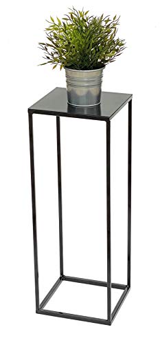 DanDiBo Blumenhocker Metall Schwarz Eckig Höhe 62,5 cm Beistelltisch Blumenständer 434 Blumensäule Modern Pflanzenständer Pflanzenhocker von DanDiBo