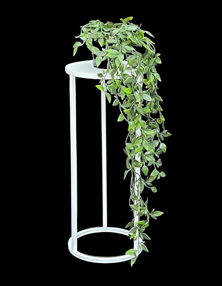 DanDiBo Blumenhocker Metall Weiß Rund 50-70 cm Blumenständer 96483 von DanDiBo