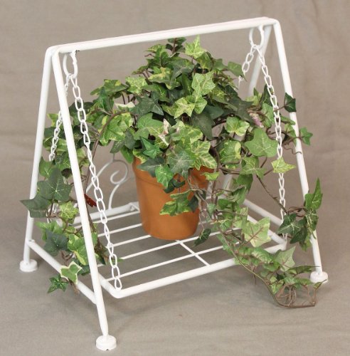 DanDiBo Blumenhocker Schaukel Romance Weiß 2073 Blumenständer 30 cm Puppe Dekoration von DanDiBo