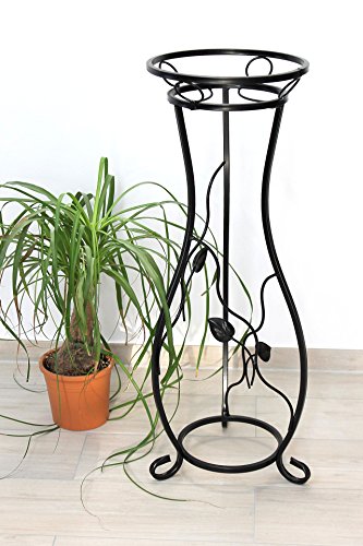 DanDiBo Blumensäule Metall Schwarz 90 cm Blumenständer KW405 Pflanzensäule Pflanzenständer Blumenhocker von DanDiBo