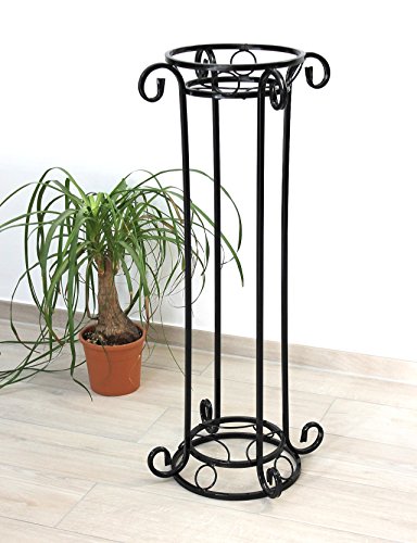 DanDiBo Blumensäule Metall Schwarz 97 cm Blumenständer KW042 Blumenhocker Pflanzenständer Pflanzensäule von DanDiBo