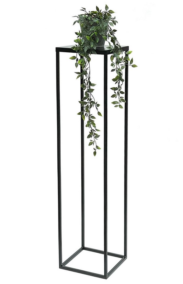 DanDiBo Blumenständer Metall Schwarz 100 cm Eckig Blumenhocker Beistelltisch FRA-006, Blumensäule Modern Pflanzenständer Pflanzenhocker DanDiBo Blumenständer Metall Schwarz 100 cm Eckig Blumenhocker Beistelltisch FRA-006, Blumensäule Modern Pflanzenständer Pflanzenhocker von DanDiBo