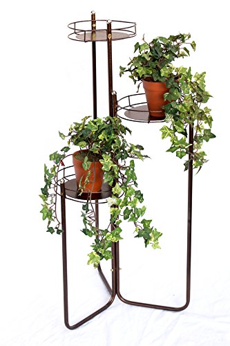 DanDiBo Blumentreppe Metall 90 cm Blumenständer mit 3 Ablagen Art.2A Blumenregal Blumensäule Pflanzenständer Pflanzentreppe von DanDiBo